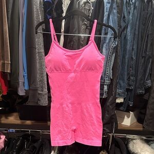 Women’s Pink Camisole Romper - Soft Butter Material for Working or Lounging